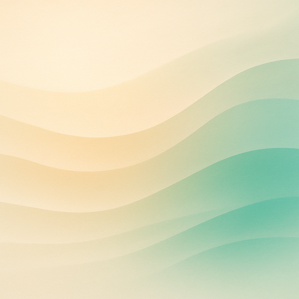 Bố cục trừu tượng tông be và xanh gợi nhịp sống chậm và cân bằng